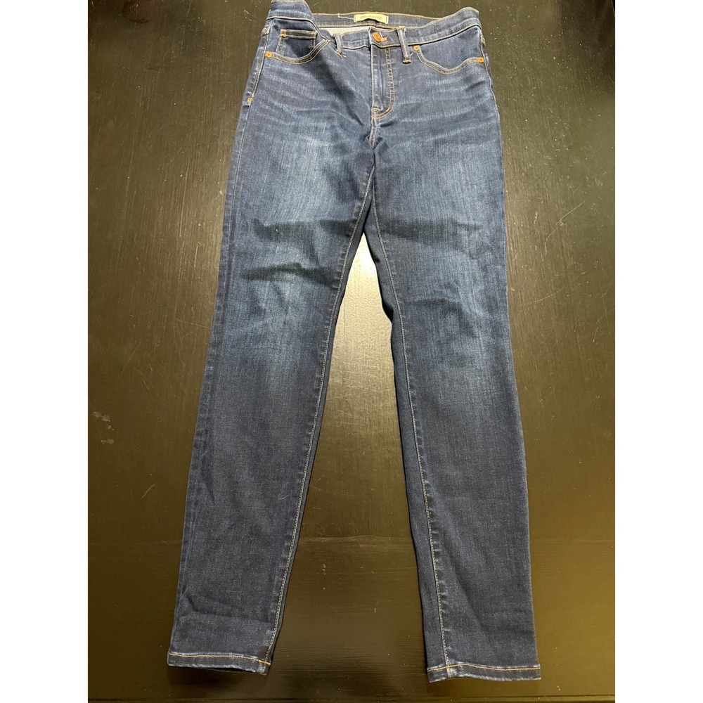 Madewell 9 Inch High Rise Skinny Jeans Dark Wash Denim Size 28
